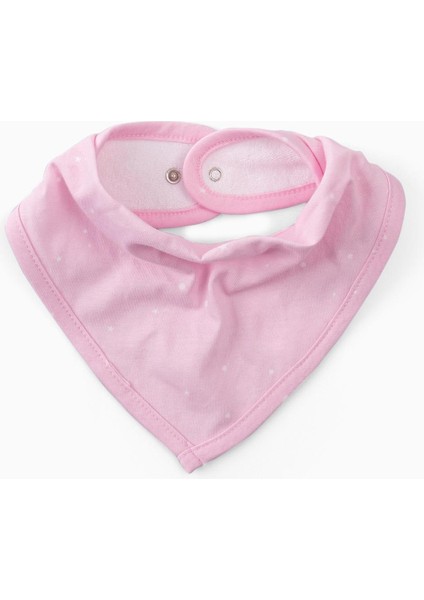 Bebek Fular Bandana Önlük Nokta Desenler Pembe
