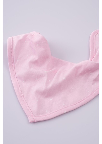 Bebek Fular Bandana Önlük Nokta Desenler Pembe