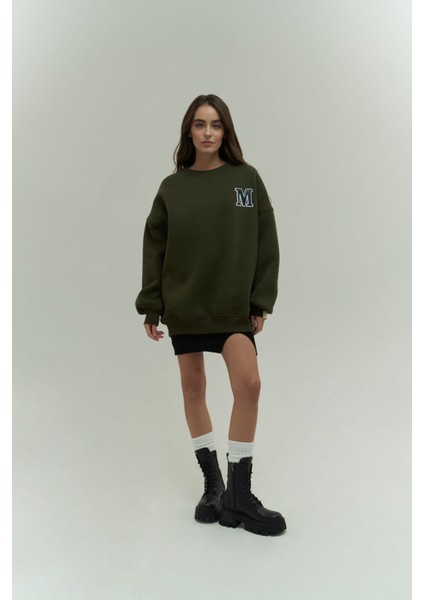 Collection Venera Koyu Haki Oversize Sweatshirt