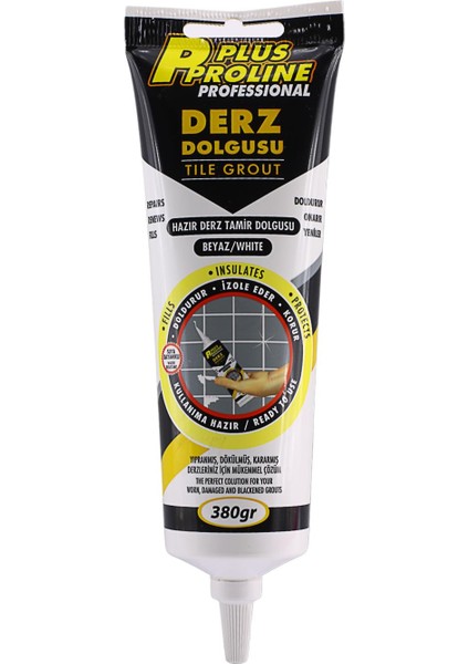 Fayans Seramik Mermer Yer Duvar Için Tamir Wc Banyo Tadilat Derz Dolgu Beyaz 380 gr