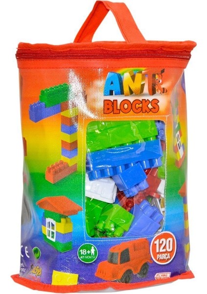 ANT121 Ant Blocks 120 Parça Çantalı Blok Seti