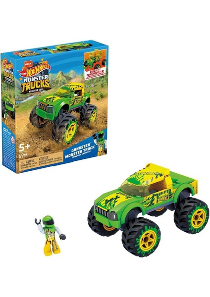 HDJ94 Mega™ Hot Wheels® Gunkster Monster Truck 69 Parça +5 Yaş