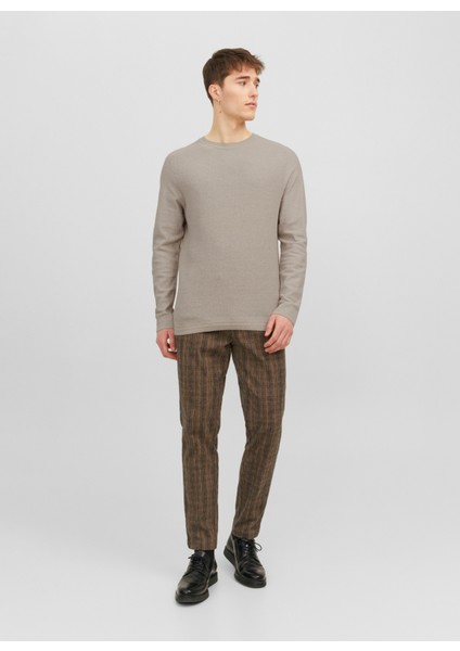 Bisiklet Yaka Standart Taş Erkek Kazak 12240711_JPRBLAANDERSON Knıt Struct