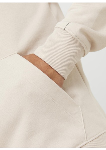 Kapüşon Yaka Krem Erkek Sweatshırt 12242225_JCOWAFFLE Backprınt Sweat fırsatları