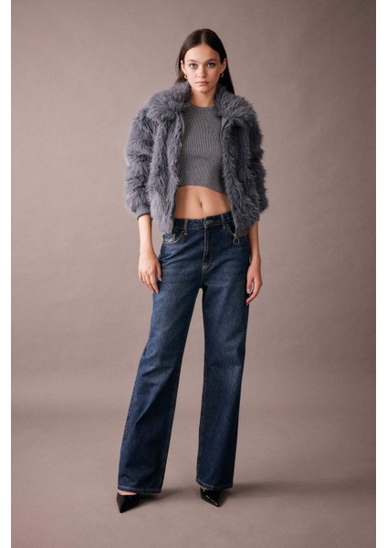 Regular Fit Pelüş Suni Kürk B2442AX23WN fiyatları