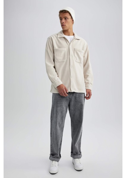 Relax Fit Polar Uzun Kollu Gömlek A4782AX23WN
