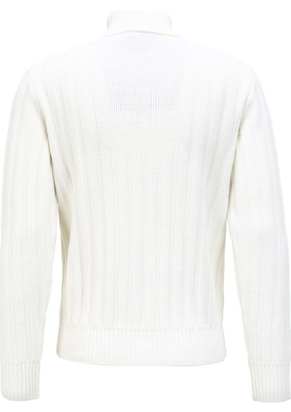 Bisiklet Yaka Slim Fit Beyaz Erkek Kazak 61101130 fiyatları