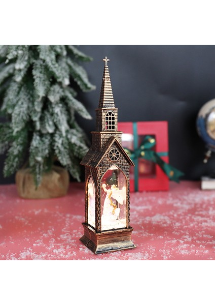 Yeni Noel Dekorasyonu Yaşlı Adam Kardan Adam LED Rüzgar Lambası Mikro Manzara Gece Lambası (Yurt Dışından)