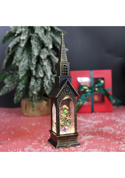 Yeni Noel Dekorasyonu Yaşlı Adam Kardan Adam LED Rüzgar Lambası Mikro Manzara Gece Lambası (Yurt Dışından)