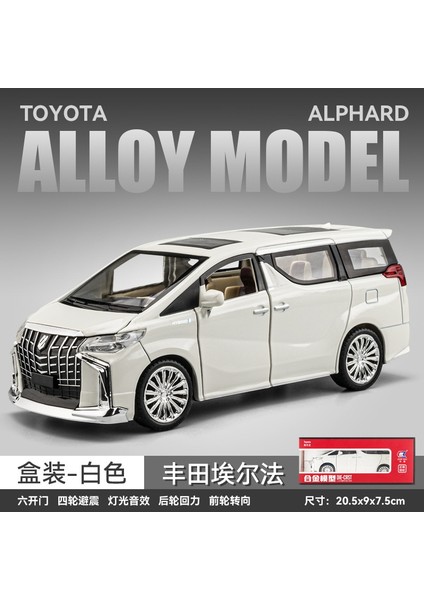 Yeni 1:24 Toyota Alphard Simülasyon Alaşım Araba Modeli (Yurt Dışından)
