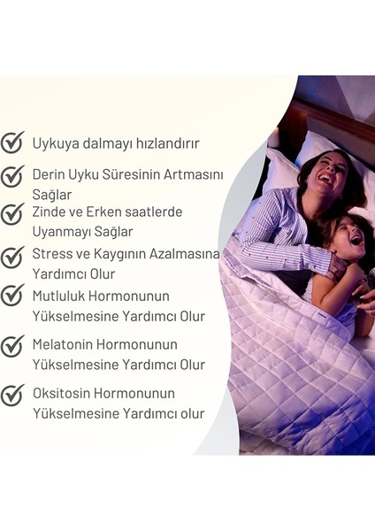 Vayomy Home Ağırlıklı Battaniye/Yorgan Tek kişilik 155*215 6 kg Beyaz %100 Pamuk Saten