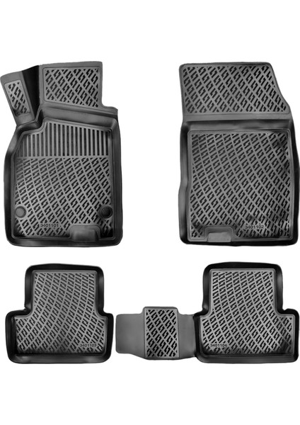 Renault Laguna 2 3D Paspas 3D Havuzlu Paspas 2002 - 2007 Arası Siyah Renk - Rizline Marka