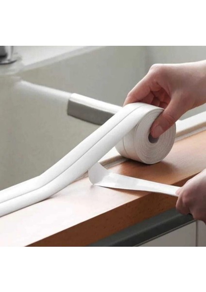3.2 M Banyo Küvet Mutfak Lavabo Su Sızdırmaz Bant Su Geçirmez Kenar Bandı Sızdırmazlık Bantı (Beyaz) modelleri