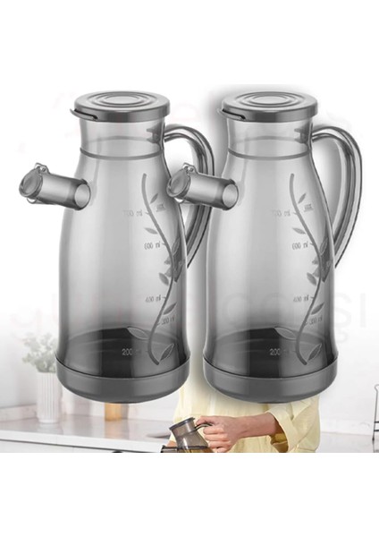 Güncelçarşı 2 Adet Plastik Füme Yağlık, Sirkelik, Sosluk 700 ml Pratik Yağdanlık