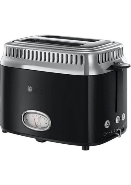 Retro Klasik Noir 2 Dilim Ekmek Kızartma Makinesi Siyah (Black)
