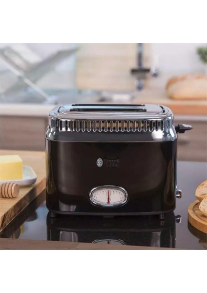 Retro Klasik Noir 2 Dilim Ekmek Kızartma Makinesi Siyah (Black) indirimleri