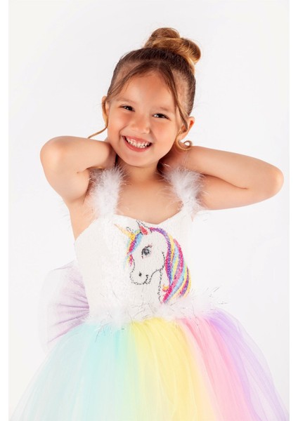 Kuyruklu Unicorn Doğum Günü Kostümü fiyatları