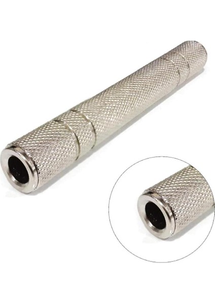 6.3 mm Stereo Dişi - Dişi Metal Ara Aparat
