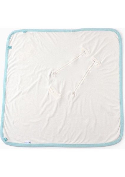 Piko Bebek Arabası Puset Battaniye 90x90 cm Aslan Nakışlı Turkuaz