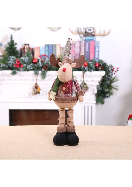 Noel Baba Snowman Elk Bebek Süslemesi Alışveriş Merkezi Sayaç Sahnesi (Yurt Dışından)