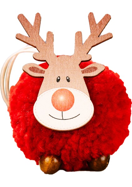 Elk Noel Ağacı Kolye Süslemesi Ahşap Asma Elk Işareti Neşeli (Yurt Dışından)