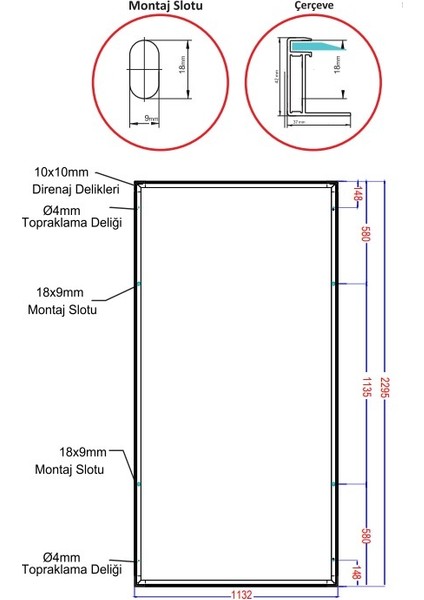 Monokristal Güneş PANELI-550W-144 Hücreli