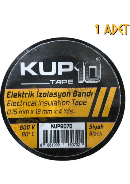 Kupa Elektrik Izole Bandı Siyah - 1 Adet
