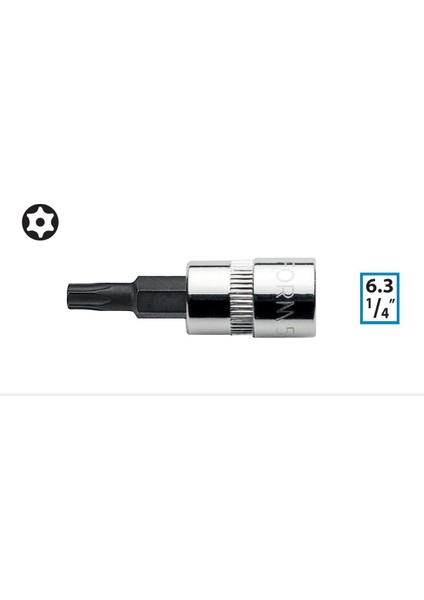 Ceta Form T8 1/4” Lokmalı Delikli Torx Allen C08S-TR08