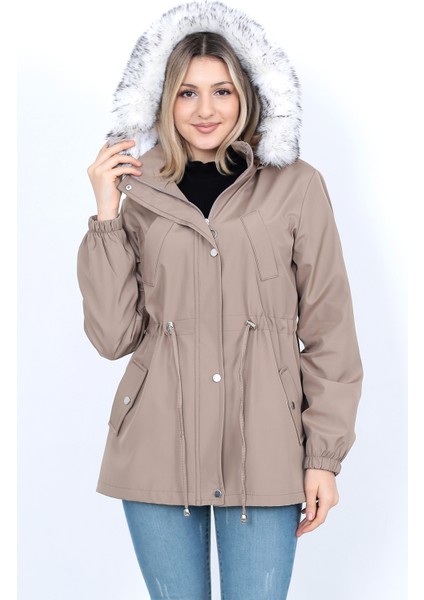 Trenç Giy Çık. Peluşlu Içi Peluşlu Mont Su Itici Özelliği