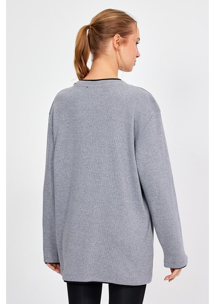 Garnili Oversize Sweatshirt (E22-72300) indirimleri