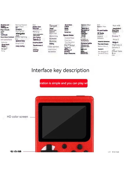 Elde Taşınır Oyun Konsolu El Tipi Sup Klasik Retro Nostaljik Çiftler Dahili 400'Ü 1 Arada Taşınabilir Mini Tekler Makinesi (Yurt Dışından) fırsatları