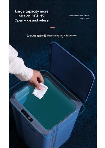 12L Akıllı Otomatik Algılamalı Çöp Tenekesi Kapaklı (Yurt Dışından) modelleri