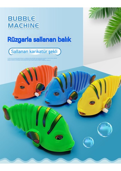 Rastgele Renklerde Kurmalı Sallanan Balık Oyuncağı (Yurt Dışından)