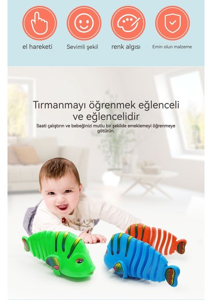 Rastgele Renklerde Kurmalı Sallanan Balık Oyuncağı (Yurt Dışından)