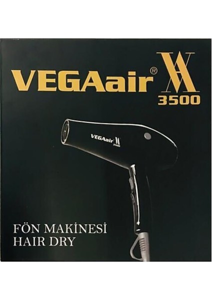 Fön Makinesi Vega Air 3500 Gerçek 2500 Watt Profesyonel