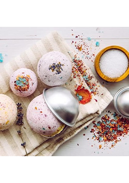 20 Parça 10 Takım Dıy Metal Banyo Topu Kalıbı Crafting Için Dıy Yapımı Malzemeleri 5.5x2.5 cm (Yurt Dışından)
