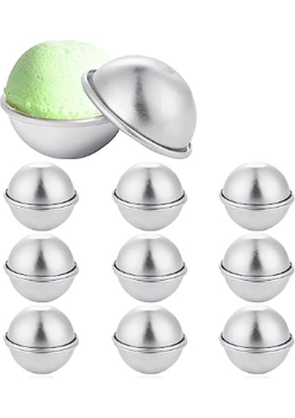 20 Parça 10 Takım Dıy Metal Banyo Topu Kalıbı Crafting Için Dıy Yapımı Malzemeleri 5.5x2.5 cm (Yurt Dışından)