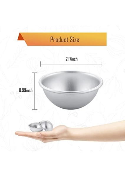 20 Parça 10 Takım Dıy Metal Banyo Topu Kalıbı Crafting Için Dıy Yapımı Malzemeleri 5.5x2.5 cm (Yurt Dışından)