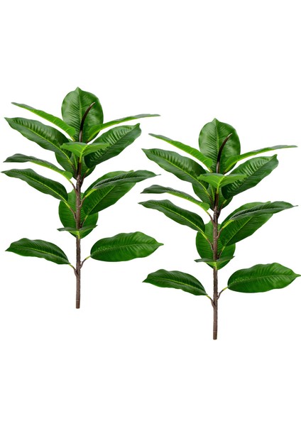 2 Adet Sahte Muz Ağacı Tropikal Monstera Yaprak Kaplumbağa Palmiye Yaprakları Fern Yeşil Çalılar Çalılar Yeşillik Dekor (Yurt Dışından)