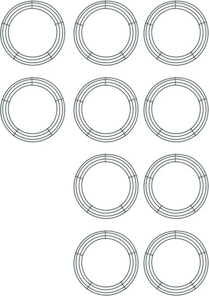 10 Adet Noel Metal Dekorasyon Çelenk Noel Metal Çelenk Yüzük Düğün Dekoratif Çelenk Metal Çelenk Çerçeveleri Ev (Yurt Dışından)