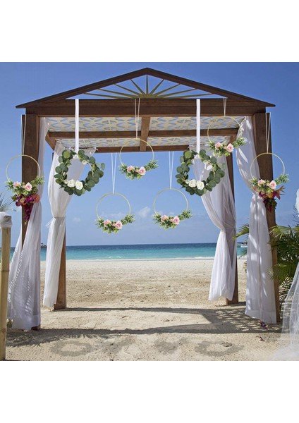 10 Paket 10 Inç Metal Çiçek Çember Çelenk Centerpiece Masa Süslemeleri Dıy Düğün Masa Süsü Için Yer Tutucular ile (Yurt Dışından) modelleri