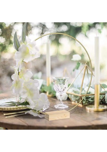 10 Paket 10 Inç Metal Çiçek Çember Çelenk Centerpiece Masa Süslemeleri Dıy Düğün Masa Süsü Için Yer Tutucular ile (Yurt Dışından) indirimleri