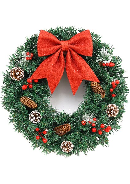 LED Işıkları ile Noel Çelenkler Işıklı Yapay Noel Çelenk Yay Süsleme Kapı Kapısı Duvar Noel Partisi Süslemeleri (Yurt Dışından) modelleri