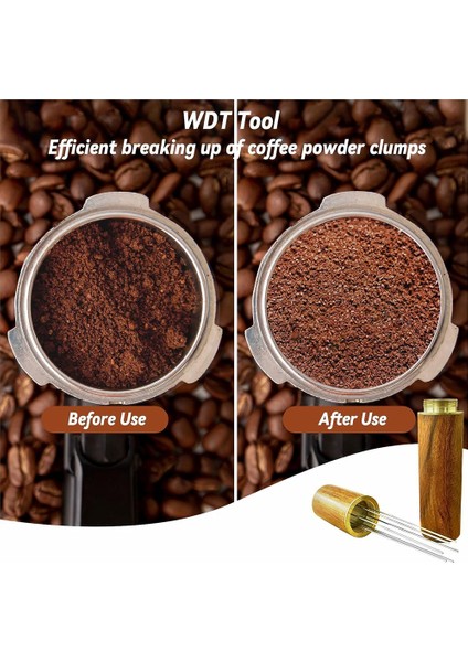 Kahve Espresso Sabotajı 51MM, Wdt Aracıyla Kalibre Edilmiş Yaylı, Silikon Matlı, Espresso Kahve Makinesi Için (Yurt Dışından)