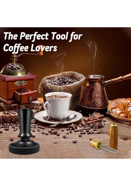 Kahve Espresso Sabotajı 51MM, Wdt Aracıyla Kalibre Edilmiş Yaylı, Silikon Matlı, Espresso Kahve Makinesi Için (Yurt Dışından)