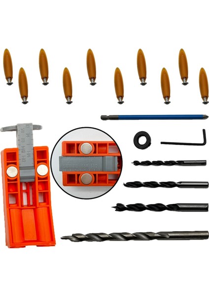 Ağaç Işleme Eğik Delik Bulucu Seti 9.5mm Çift Delik Zımba Ağaç Işleme Ucu Delme Fikstürü Ağaç Işleme Araçları (Yurt Dışından) fırsatları