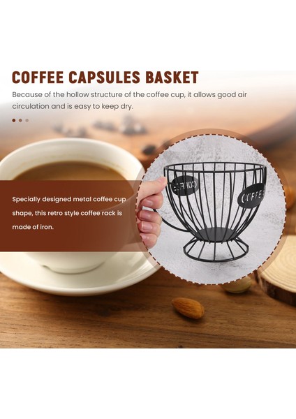 Kahve Kapsülü Depolama Sepeti Kahve Fincanı Sepeti Kahve Kapsülü Organizatör Tutucu Kahve Kapsülü Tutucu Kahve Aksesuarları (Siyah) (Yurt Dışından) indirimleri