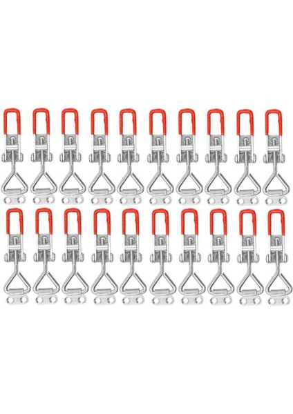 20 Paket Ayarlanabilir Geçiş Mandalı Kelepçe 4001, 330 Lbs Tutma Kapasitesi, Ağır Hizmet Hızlı Bırakma Çekme Mandalı Mandal Kelepçesi (Yurt Dışından)