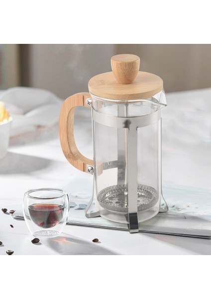Fransız Basın Çevre Dostu Bambu Kapak Kahve Pistonu Çay Makinesi Süzgeç Filtre Basın Kahve Su Isıtıcısı Pot Cam Çaydanlık (Yurt Dışından) fiyatları