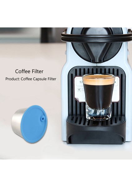Dolce-Gusto Için Yeniden Kullanılabilir Kapsül, /dolce-Gusto Için Paslanmaz Çelik Kahve Filtresi Seti (Kaşıklı ve Fırçalı) (Yurt Dışından)